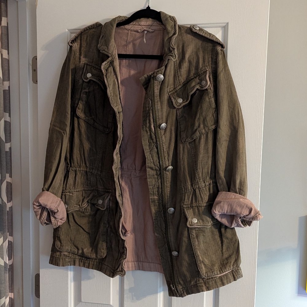 Free People Military Style Utility Jacket